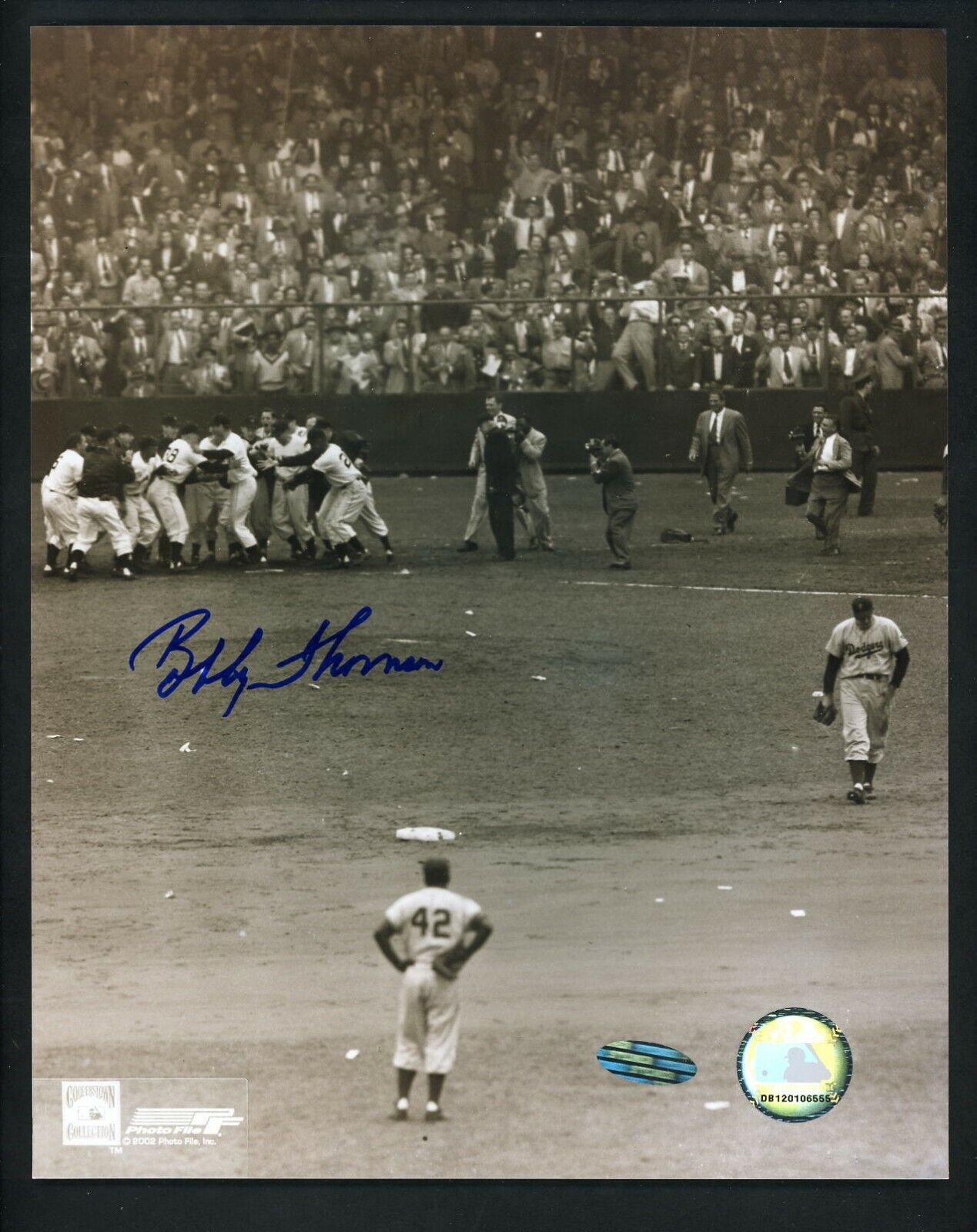 Bobby Thomson Signed 8X10 Photo Poster painting 1951 HR w/ STEINER Authentic Giants Autographed