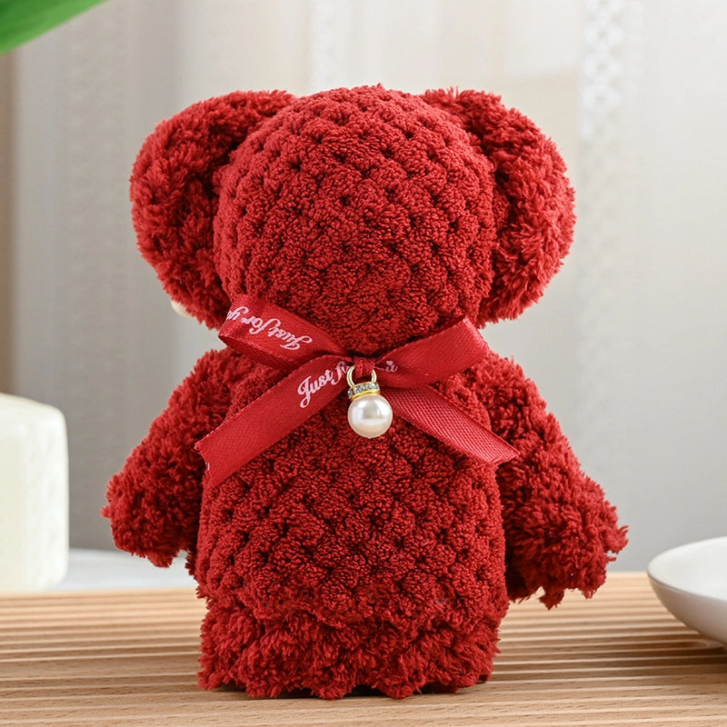 5 Pieces Coral Fleece Pineapple Pearl Bear Towel Gift Small Gift 30*30 Opening Gift Welfare Gift