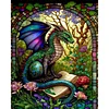 (US Only)Full Embroidery cotton Thread 14CT Printed Pterodactyl Cross Stitch 45x55cm