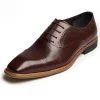 Mens Brown Captoe Oxfords Business Shoes