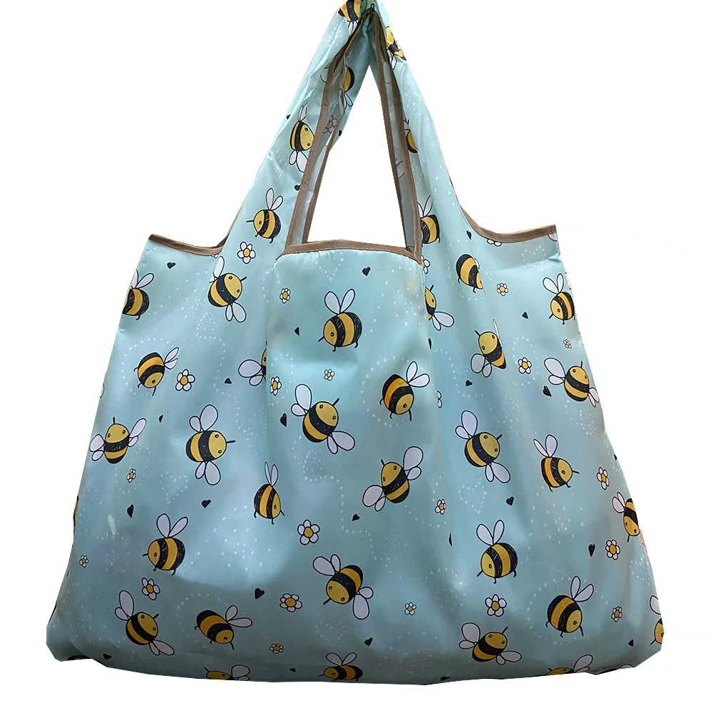 Reusable Grocery Bag Shopping HandbagTote  Bags XL 50 Lb Cute Gift bag Machine Washable Lightweight Strong Nylon