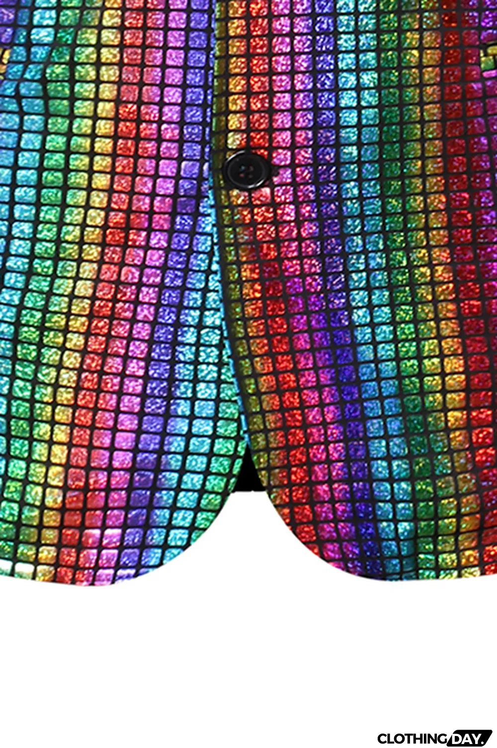 Gold Fashion Street Plaid Bronzing Split Joint Buckle Turn-back Collar Outerwear