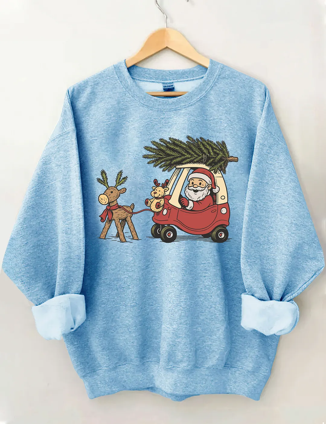 Funny Santa Car Sweatshirt