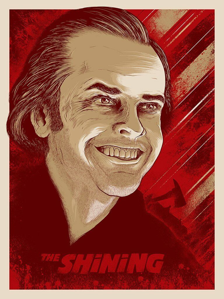 MATTHEW JOHNSON - THE SHINING Screen Print Poster Jack Nicholson Stanley Kubrick