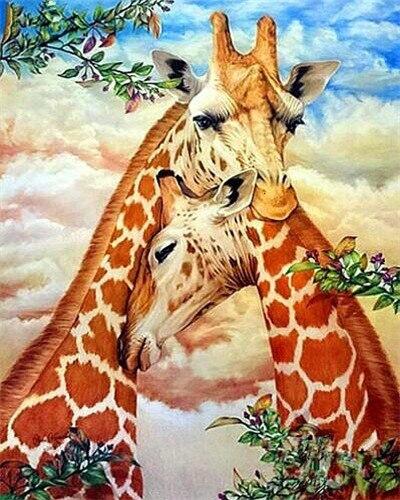 

Giraffes Hug – Paint By Numbers - 40*50CM, 501 Original