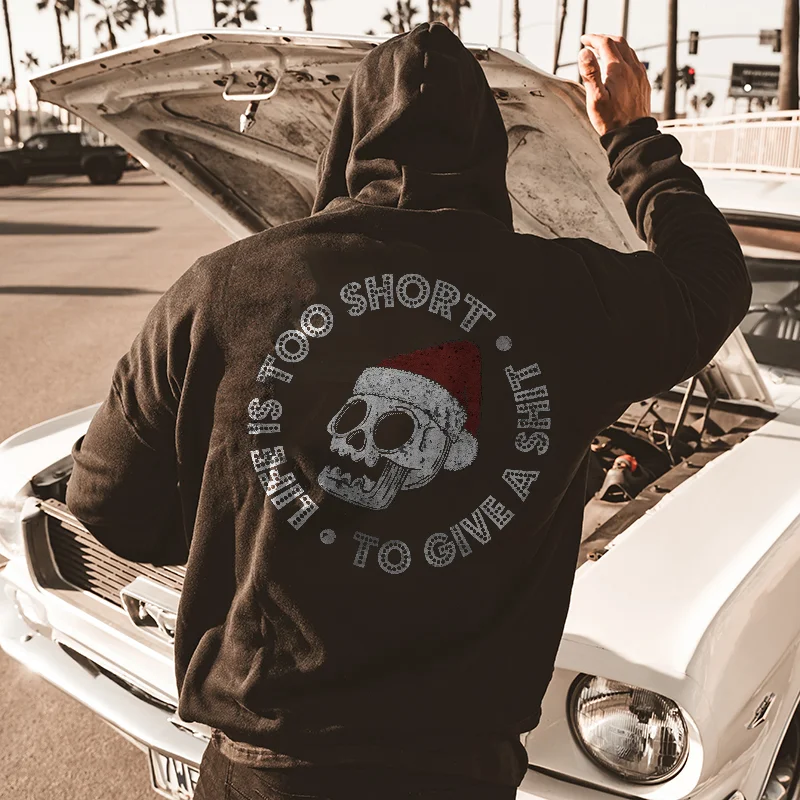 UPRANDY Life Is Too Short To Give A Shit Men's Hoodie -  UPRANDY