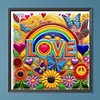 Diamond Painting -DIY Round Drill Colorful Love(40x40cm)