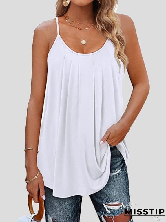 Stylish Pleated Tank