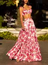 Hawaii Style Floral Printed Two-Piece Suits