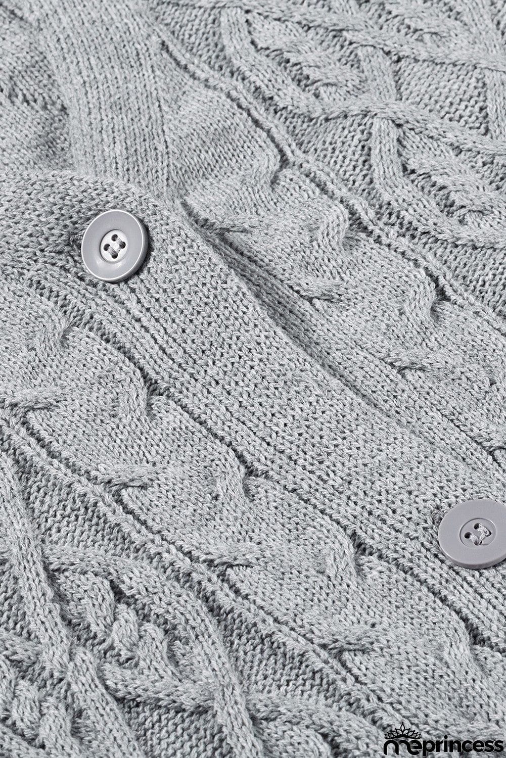 Cable Knit Open Front Long Cardigan