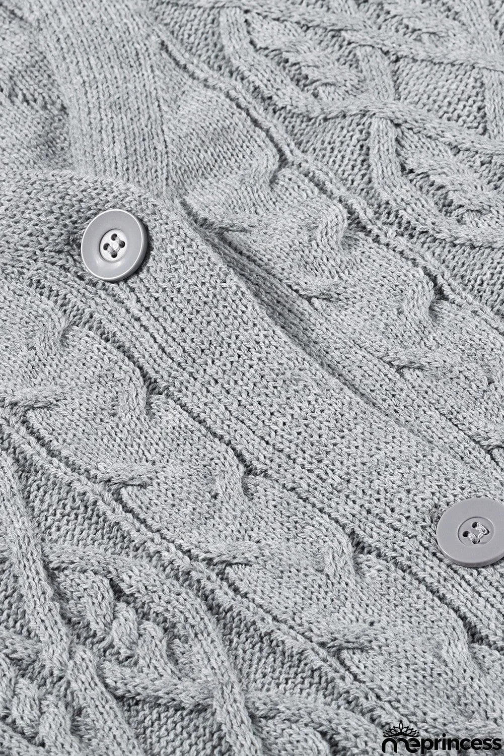 Cable Knit Open Front Long Cardigan