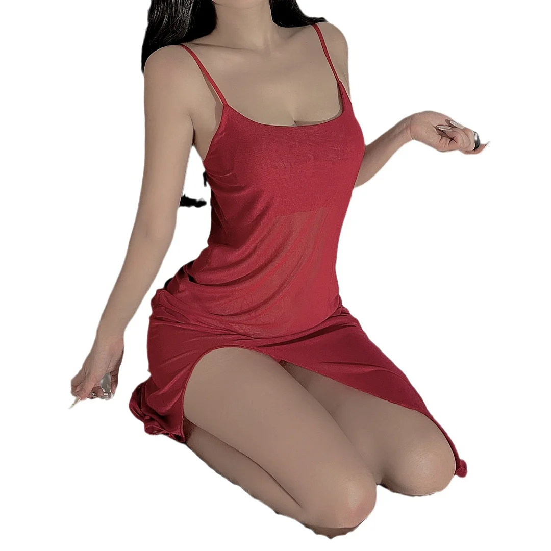 Uveng Night Vow Tidi Tidi Pyjamas Long Dress Transparent Long Sling Aja Aja Sycoat Lingerie Passion Pure Net Yarn Body