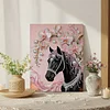 DIY Pearl Painting Horse for Home Wall Decor with Frame(30x40cm)