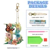 1Pc DIY Diamond Painting Lettter Keychain