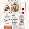 Christmas Nutcracker Glass Mosaic DIY Craft Kit &ndash; Framed Christmas Wall Art
