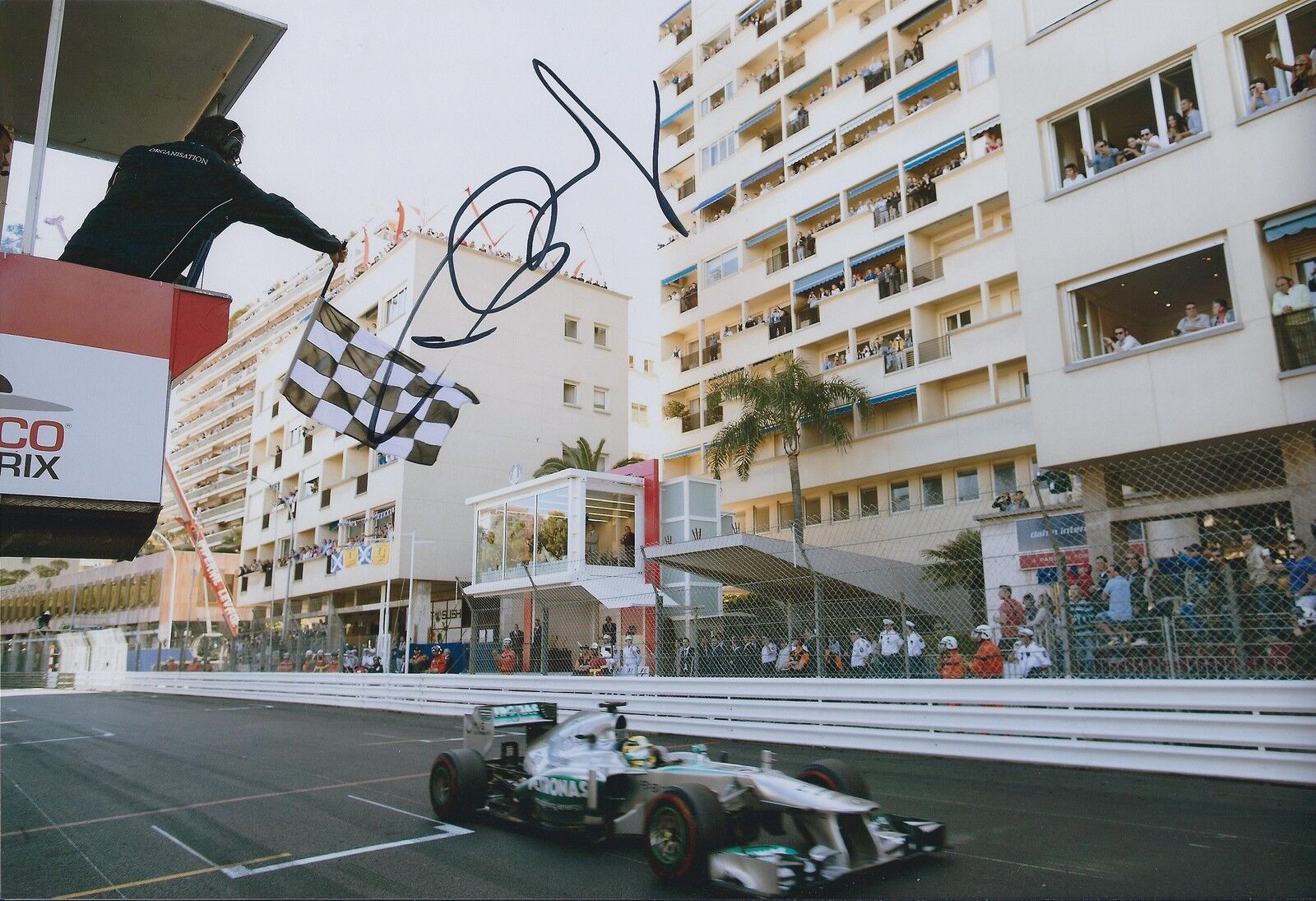 Nico ROSBERG SIGNED 12x8 Photo Poster painting MERCEDES MONACO GP Winner AFTAL COA Autograph