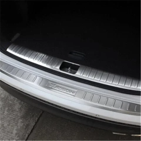 pornhint Pornhint for Hyundai Tucson 2015-2023 stainless steel car Rear Bumper Protector Sill Trunk Rear guard Tread Plate Car Styling