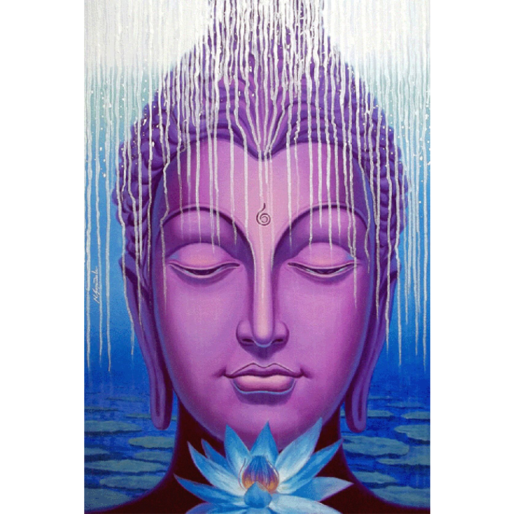 

Lotus in front of Buddha - Round Drill Diamond Painting - 30*40CM, 501 Original
