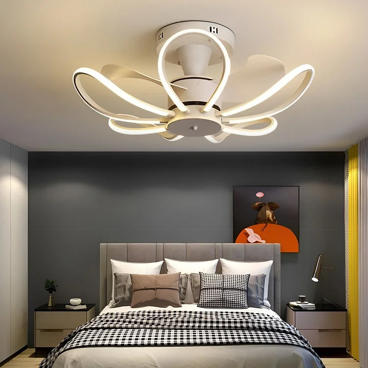 Flower Silent Forward and Reverse Nordic Inverter Ceiling Fans with Lights - Appledas