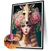 Diamond Painting -DIY Round Drill Giraffe Girl