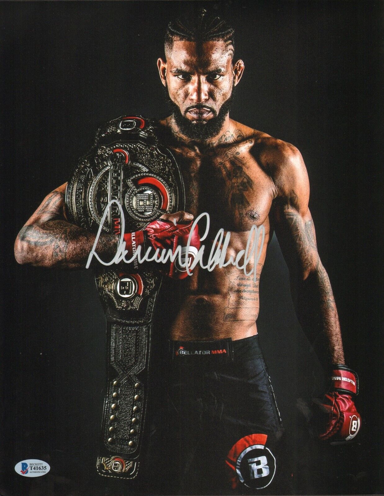 Darrion Caldwell Signed 11x14 Photo Poster painting BAS Beckett COA Bellator MMA Picture Auto'd