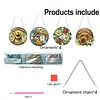 4Pcs Diamond Painting Insects and Flowers Window Pendants Suncatcher Hanging Kits for Home Porch Farmhouse