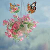 6Pcs Flower Butterfly DIY Diamond Painting Kits Garden Stakes Diamond Art Kits