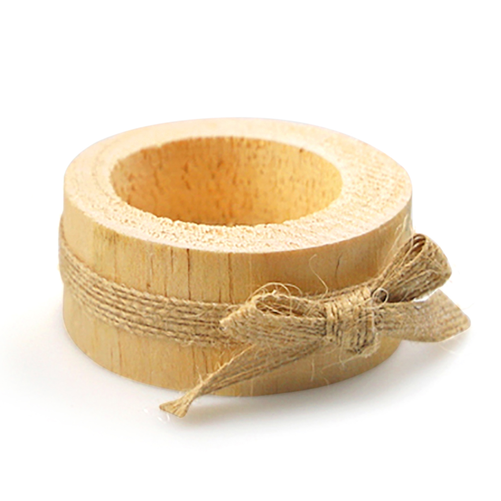 

Wooden Potted Ornament Desktop Flowers Pine Candle Holder Bonsai Container, Jm01787, 501 Original