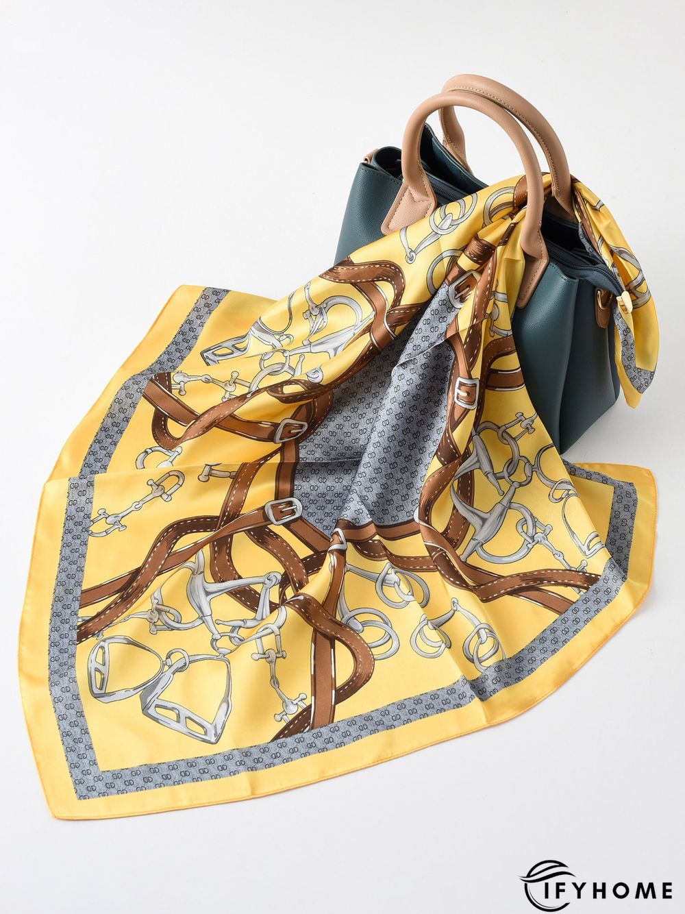 Boho Holiday Abstract Pattern Silk Scarf Vacation Beach Daily Commuting Accessories | IFYHOME