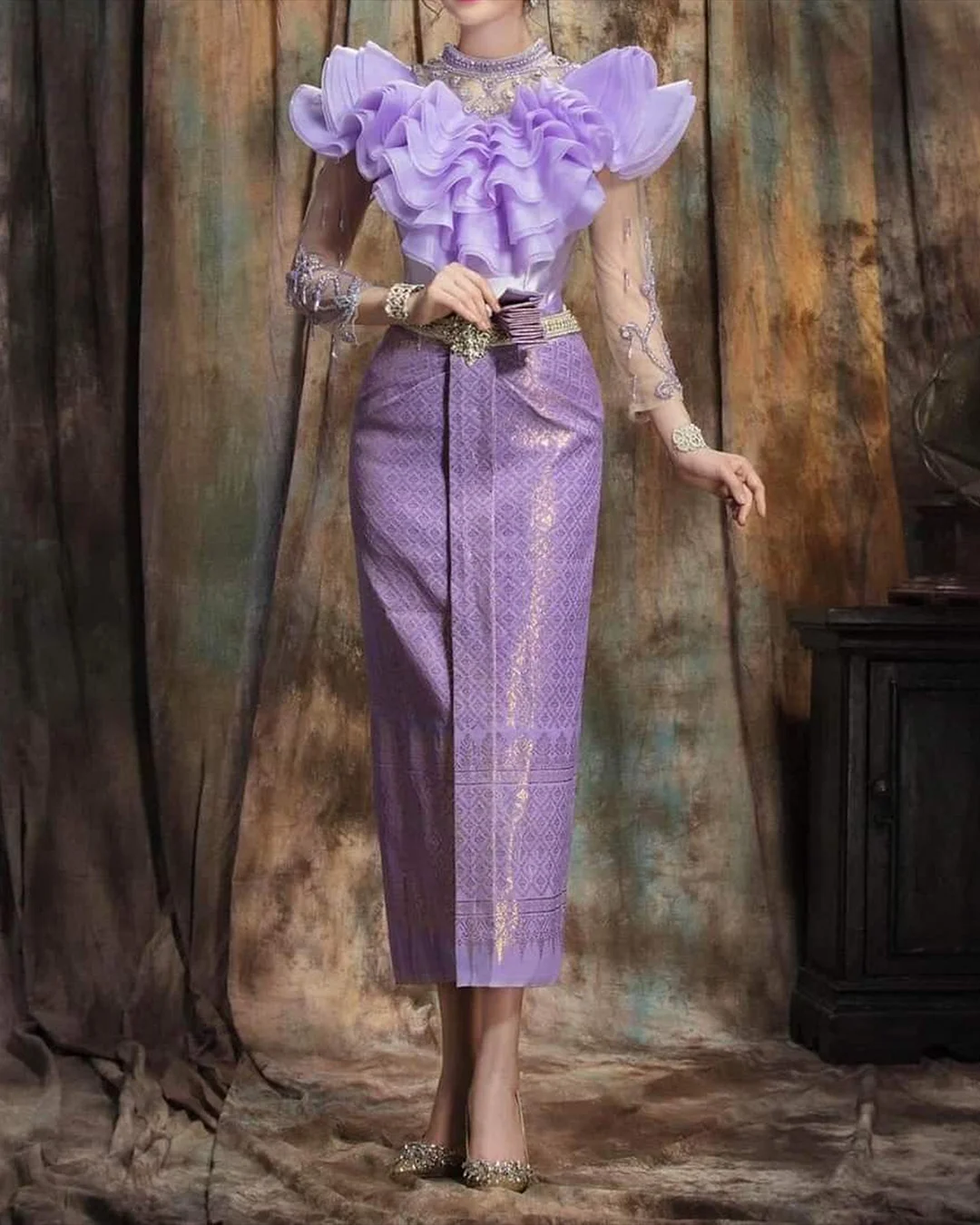 Women's Ruffle Embroidery Dress​