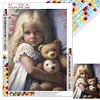 5D DIY Full Square Drill Diamond Painting Cute Pet and Girls Kit Decor 30x40cm