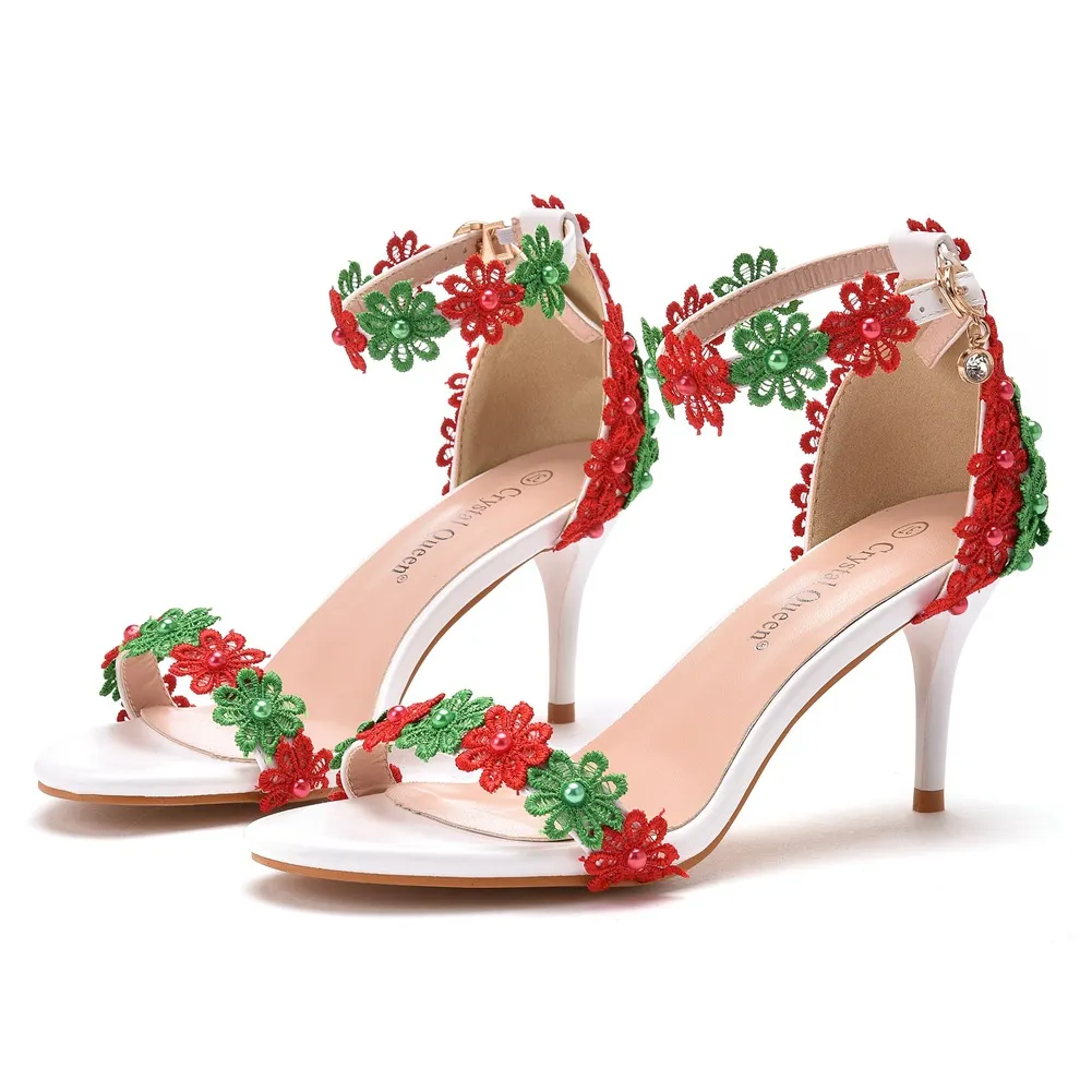 Breakj Breakj Cm With Light Mouth Fine Heel Sandals Bead Size Summer Sandals Wedding Dress High Heel Sandals