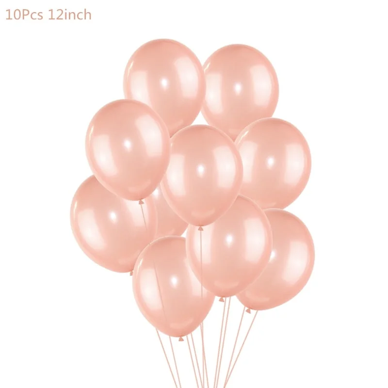 Rose Gold Confetti Baloons Foil Champagne Star Balloon Wedding Latex Ballon globos BabyShower Birthday Party Decoration Supplies