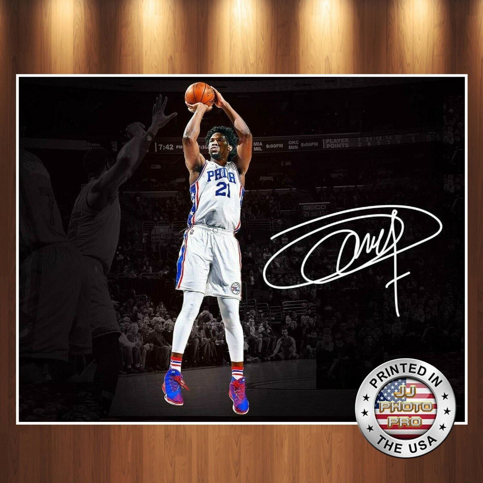 Joel Embiid Autographed Signed 8x10 Photo Poster painting (76ers) REPRINT