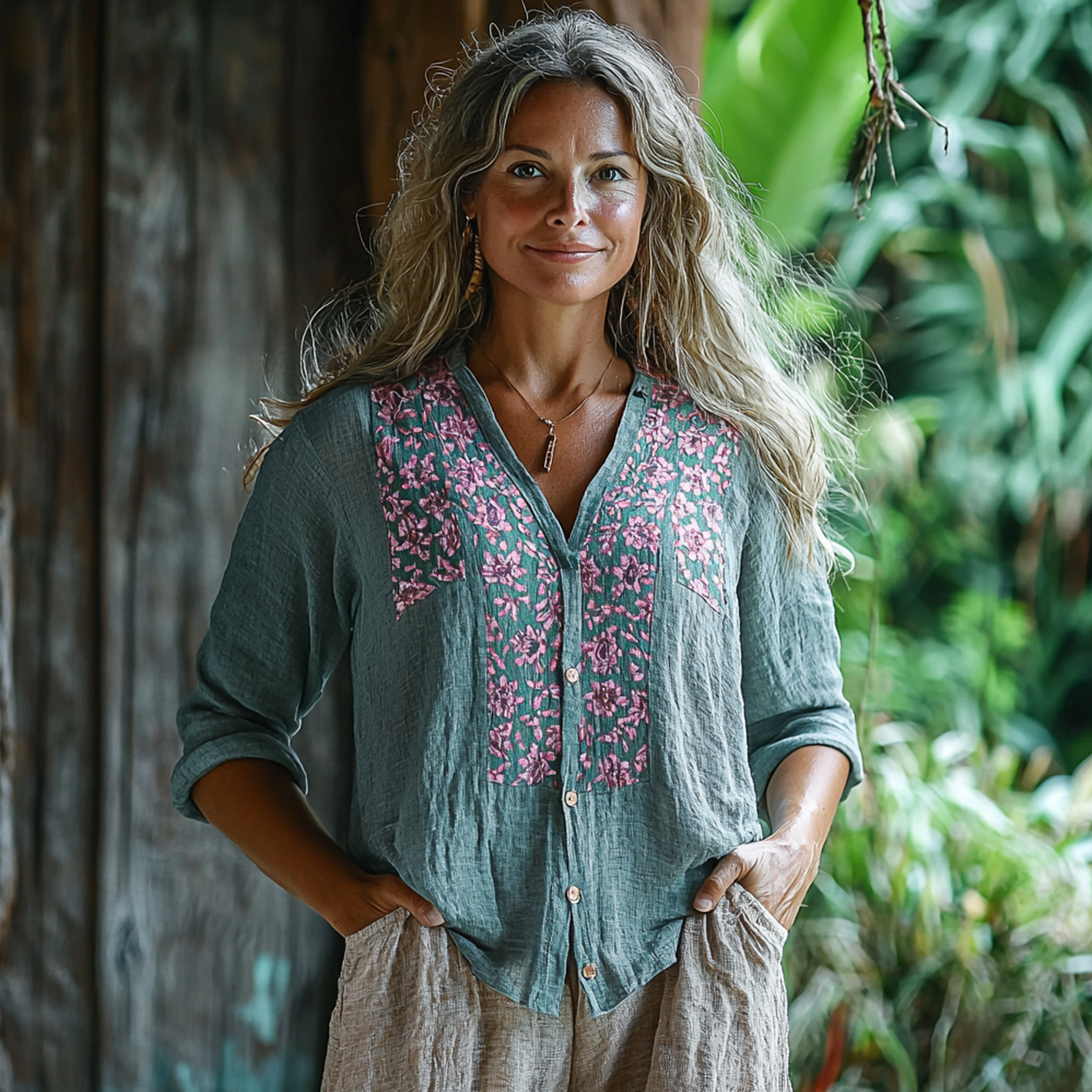 Women's Linen Bohemian Casual Shirt