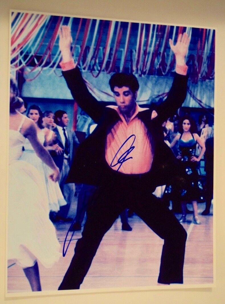 John Travolta Signed Autographed 11x14 Photo Poster painting GREASE SATURDAY NIGHT FEVER COA VD