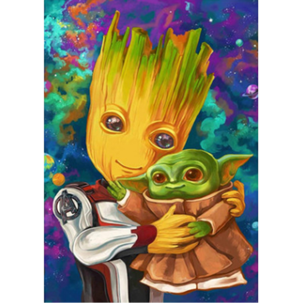 

30*40CM - Round Drill Diamond Painting - Green Monster, 501 Original