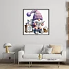 Gnome Reading Newspaper-11CT Stamped Cross Stitch 40*40cm/15.75*15.75in