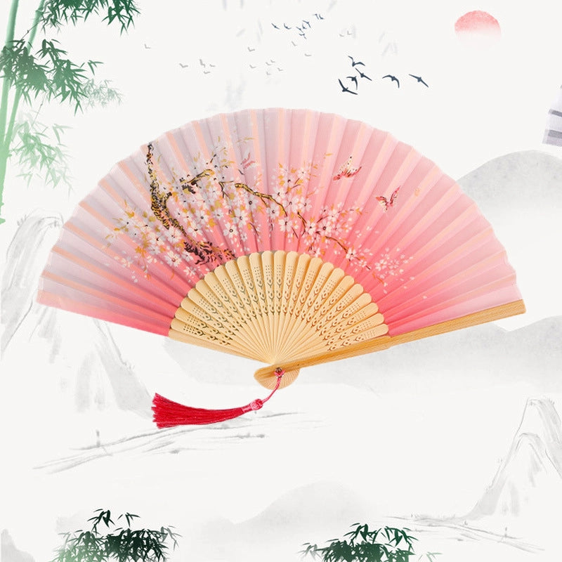 Antique Fan Folding Fan Men’s And Women’s Classical Dancing Fan Ancient Costume Performance Photography Hanfu Props Chinese Style Handmade Folding Fan
