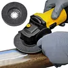 2PCS Nylon Fiber Flap Discs Angle Grinder Wear Resistant Strip Disc Buffing Wheels Multi-Use Lightweight for Clean Remove Paint Coating Rust Weld Oxidation (125x22 Grey)