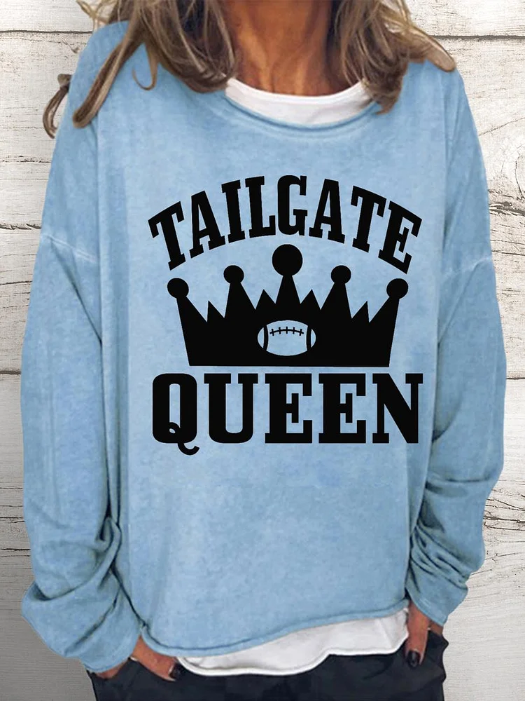 football Women Loose Sweatshirt-Annaletters