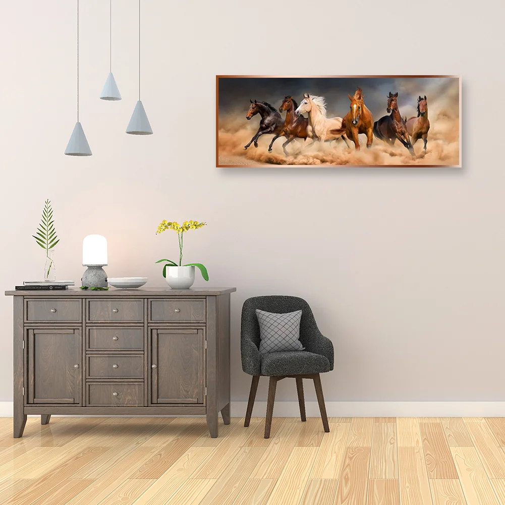 Diamond Painting - Full Round Drill - Horse(80*30cm)