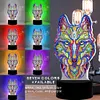 DIY Diamond Painting 7 Color Night Light Lamp Home Decoration Ornament Gift Kit(Wolf)