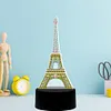DIY Diamond Painting 7 Color Night Light Lamp Home Decoration Ornament Gift Kit(Eiffel Tower)
