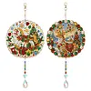 2pcs/set DIY Diamond Painting Double-Sided Suncatcher Hanging Ornament, Crystal Pendant Home Decor Set