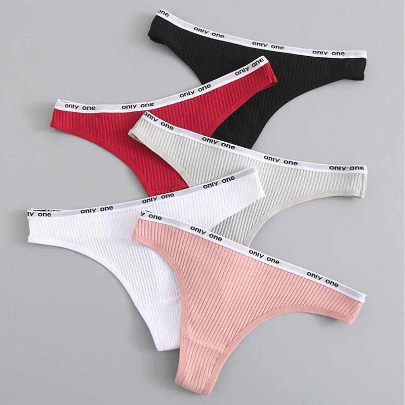 Billionm pcs/lot Cotton G-string Women Thongs S-4XL Sexy Panties Underpants Letter Femme Underwear Thong Design Pantys Lingerie