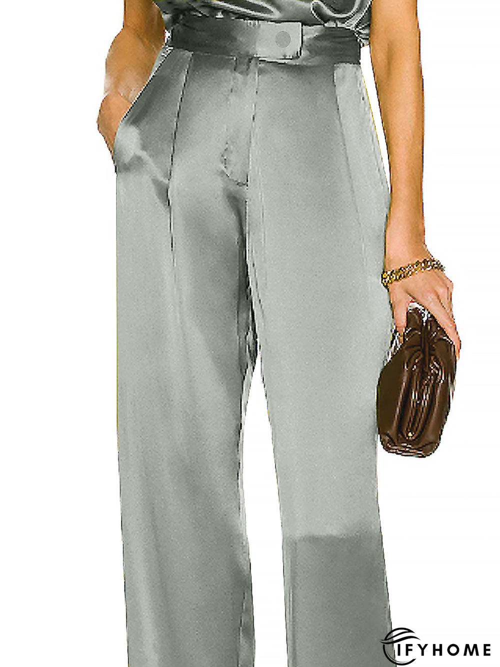 Summer Lightweight Zipper fly Straight Leg Elegant Pants | IFYHOME