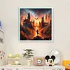 Castle At Sunset-11CT Stamped/Counted Cross Stitch 45*45cm/17.72*17.72in