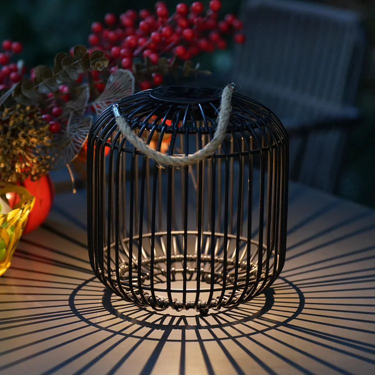 GRANDPATIO Outdoor Solar Lanterns Waterproof Wicker Rechargeable Hanging Lights