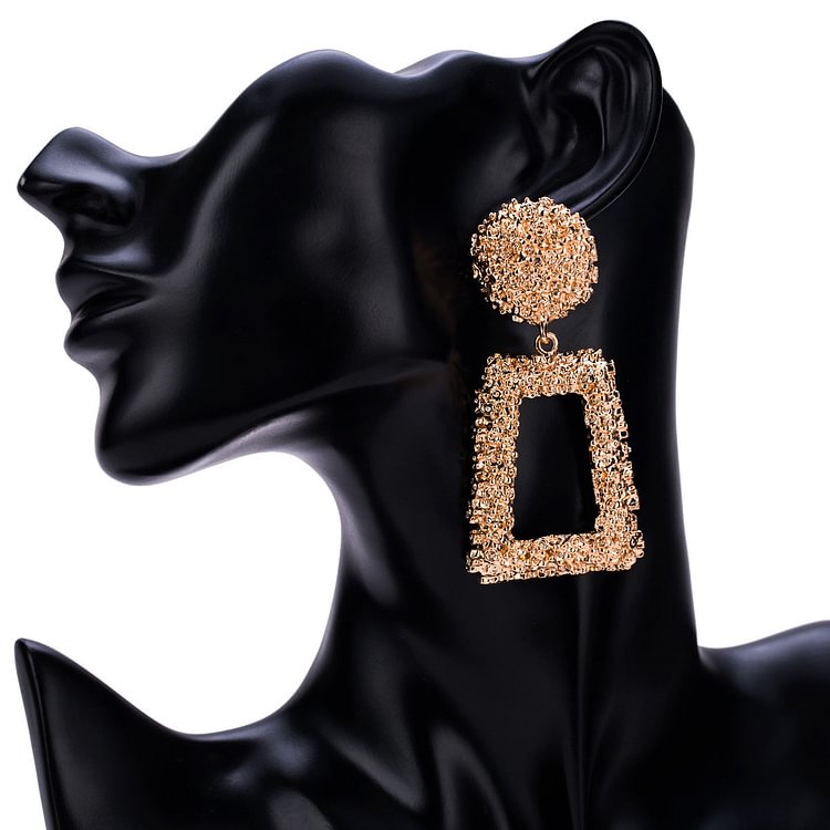 Shine Diamond Earrings Geometric Shaped Ear Rings